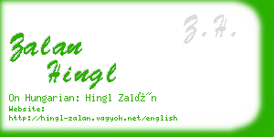 zalan hingl business card